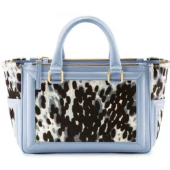 Aleksandra Badura - Ladylike Bag - Calfskin Top-Handle Tote Bag - Iris Multicolor - Luxury High Quality Leather Bag - Avvenice