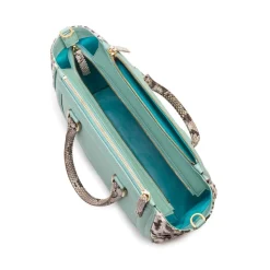 Aleksandra Badura - Ladylike Bag - Calfskin Top-Handle Tote Bag - White Ice - Luxury High Quality Leather Bag - Avvenice