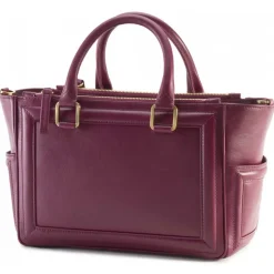 Aleksandra Badura - Ladylike Bag - Calfskin Top-Handle Tote Bag - Raspberry - Luxury High Quality Leather Bag - Avvenice