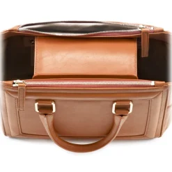 Aleksandra Badura - Ladylike Medium Bag - Calfskin Top-Handle Tote Bag - Orange - Luxury High Quality Leather Bag - Avvenice