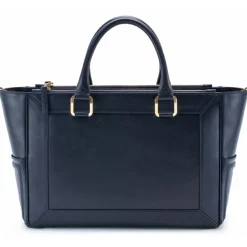 Aleksandra Badura - Ladylike Medium Bag - Calfskin Top-Handle Tote Bag - Midnight Blue - Luxury High Quality Leather Bag - Avvenice