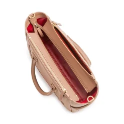 Aleksandra Badura - Ladylike Bag - Calfskin Top-Handle Tote Bag - Nude - Luxury High Quality Leather Bag - Avvenice