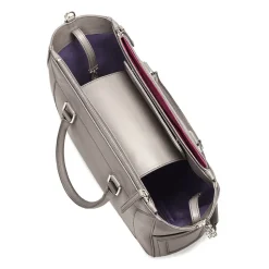 Aleksandra Badura - Ladylike Medium Bag - Calfskin Top-Handle Tote Bag - Ash - Luxury High Quality Leather Bag - Avvenice