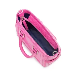 Aleksandra Badura - Ladylike Mini Bag - Python Top-Handle Tote Bag - Pink - Luxury High Quality Leather Bag - Avvenice