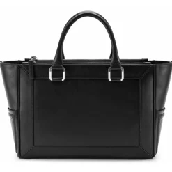 Aleksandra Badura - Ladylike Medium Bag - Calfskin Top-Handle Tote Bag - Onyx - Luxury High Quality Leather Bag - Avvenice