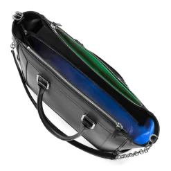 Aleksandra Badura - Ladylike Medium Bag - Calfskin Top-Handle Tote Bag - Onyx - Luxury High Quality Leather Bag - Avvenice