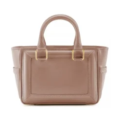 Aleksandra Badura - Ladylike Mini Bag - Calfskin Top-Handle Tote Bag - Blush - Luxury High Quality Leather Bag - Avvenice