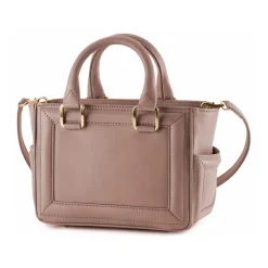 Aleksandra Badura - Ladylike Mini Bag - Calfskin Top-Handle Tote Bag - Blush - Luxury High Quality Leather Bag - Avvenice