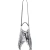 Aleksandra Badura - Lucky Bucket Bag Mini - Fringe Bucket Bag - Silver - Luxury High Quality Leather Bag - Avvenice
