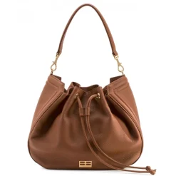 Aleksandra Badura - Lucky Bucket Bag - Bucket Bag in Deer Leather - Camel - Luxury High Quality Leather Bag - Avvenice