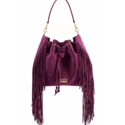 Aleksandra Badura - Lucky Bucket Bag - Fringe Bucket Bag - Rose Richelieu - Luxury High Quality Leather Bag - Avvenice