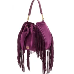 Aleksandra Badura - Lucky Bucket Bag - Fringe Bucket Bag - Rose Richelieu - Luxury High Quality Leather Bag - Avvenice