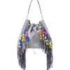 Aleksandra Badura - Lucky Bucket Bag - Fringe Bucket Bag - Ice - Luxury High Quality Leather Bag - Avvenice