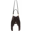 Aleksandra Badura - Lucky Bucket Bag Medium - Fringe Bucket Bag Medium - Dark Onyx - Luxury High Quality Leather Bag - Avvenice