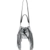 Aleksandra Badura - Lucky Bucket Bag Medium - Fringe Bucket Bag Medium - Silver - Luxury High Quality Leather Bag - Avvenice