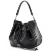 Aleksandra Badura - Lucky Bucket Bag - Bucket Bag in Goatskin Leather - Onyx - Luxury High Quality Leather Bag - Avvenice