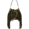 Aleksandra Badura - Lucky Bucket Bag - Fringe Bucket Bag - Olive - Luxury High Quality Leather Bag - Avvenice