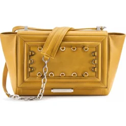 Aleksandra Badura - Luisa Bag - Calfskin Shoulder Bag - Mustard - Luxury High Quality Leather Bag - Avvenice