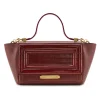 Aleksandra Badura - Luisa Mini Bag - Calfskin & Eel Shoulder Bag - Marsala - Luxury High Quality Leather Bag - Avvenice