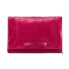 Aleksandra Badura - Privee Clutch - Calfskin & Python Envelope Clutch - Fuchsia - Luxury High Quality Leather Bag - Avvenice