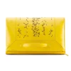 Aleksandra Badura - Privee Clutch - Goatskin Envelope Clutch - Lemon - Luxury High Quality Leather Bag - Avvenice