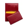 Aleksandra Badura - Small Leather Goods - Business Card Holder in Calfskin - Red - Luxury High Quality - Avvenice