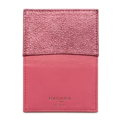 Aleksandra Badura - Small Leather Goods - Business Card Holder in Calfskin - Pink - Luxury High Quality - Avvenice
