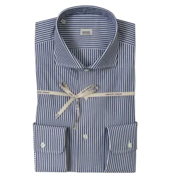 Alessandro Gherardi - Long Sleeve Shirt - Blue Stripe - Shirt - Handmade in Italy - Luxury Exclusive Collection - Avvenice