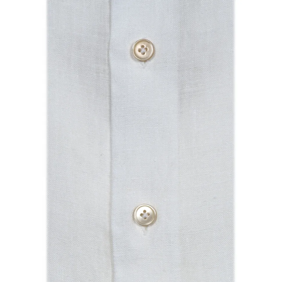 Alessandro Gherardi - Long Sleeve Shirt - White Linen - Shirt - Handmade in Italy - Luxury Exclusive Collection - Avvenice