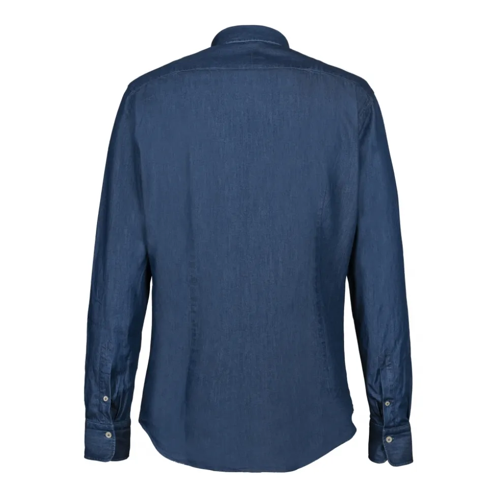 Alessandro Gherardi - Long Sleeve Shirt - Dark Denim - Shirt - Handmade in Italy - Luxury Exclusive Collection - Avvenice