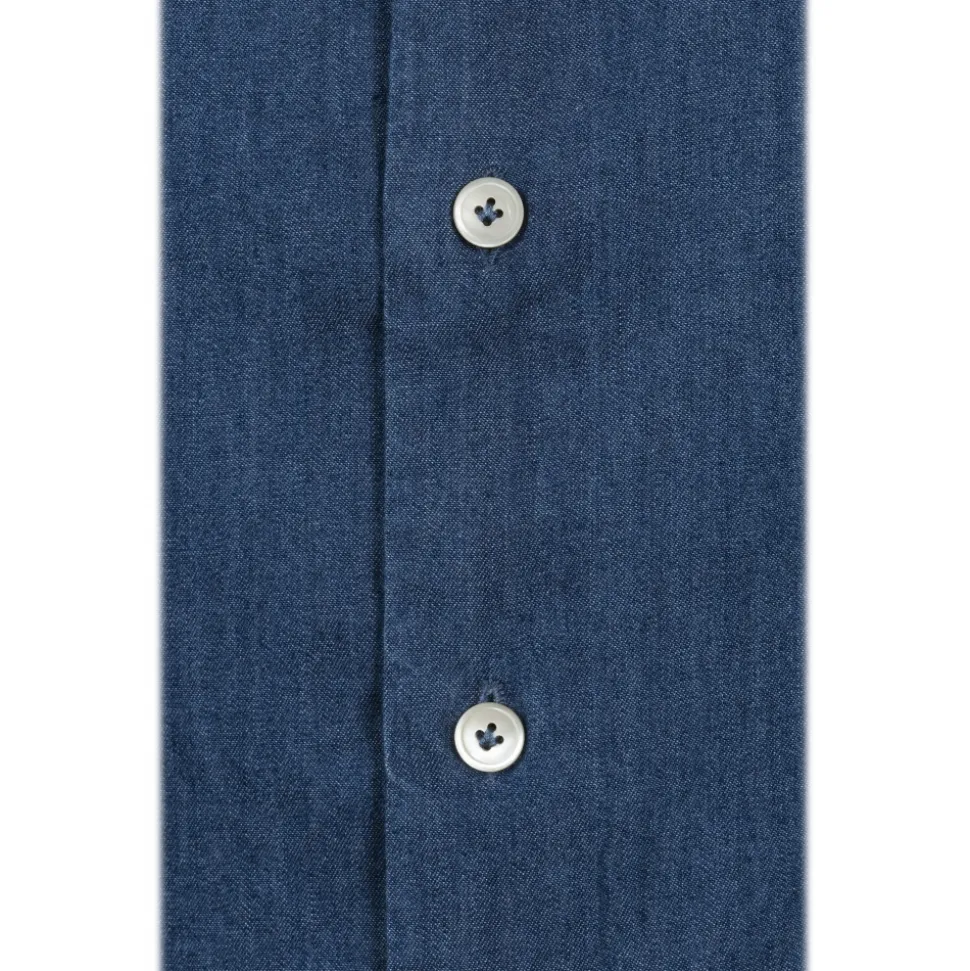 Alessandro Gherardi - Long Sleeve Shirt - Dark Denim - Shirt - Handmade in Italy - Luxury Exclusive Collection - Avvenice
