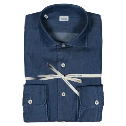 Alessandro Gherardi - Long Sleeve Shirt - Dark Denim - Shirt - Handmade in Italy - Luxury Exclusive Collection - Avvenice