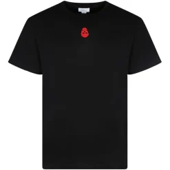 Alexander McQueen - Crew Neck T-Shirt - Black Red - Alexander McQueen Exclusive Luxury Collection - Avvenice