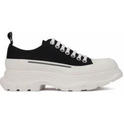 Alexander McQueen - Flatform Sneakers - Black White - Alexander McQueen Exclusive Luxury Collection - Avvenice