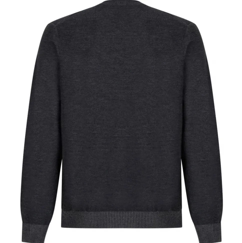 Alexander McQueen - Grey Skull Intarsia Sweater - Grey Charcoal - Alexander McQueen Exclusive Luxury Collection - Avvenice