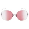 Alexander McQueen - Jeweled Hexagonal Sunglasses - Silver Red - Alexander McQueen Eyewear - Avvenice