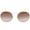 Alexander McQueen - Metal Piercing Frame Sunglasses - Gold Brown - Alexander McQueen Eyewear - Avvenice