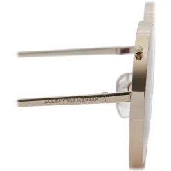 Alexander McQueen - Metal Round Piercing Sunglasses - Gold Violet - Alexander McQueen Eyewear - Avvenice