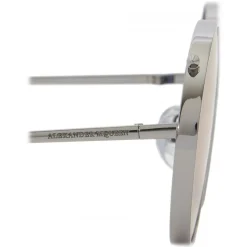 Alexander McQueen - Metal Round Piercing Sunglasses - Silver Violet - Alexander McQueen Eyewear - Avvenice