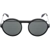 Alexander McQueen - Piercing Round Acetate Sunglasses - Black - Alexander McQueen Eyewear - Avvenice