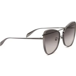 Alexander McQueen - Piercing Butterfly Sunglasses - Ruthenium - Alexander McQueen Eyewear - Avvenice