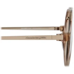 Alexander McQueen - Piercing Round Acetate Sunglasses - Light Havana Red - Alexander McQueen Eyewear - Avvenice