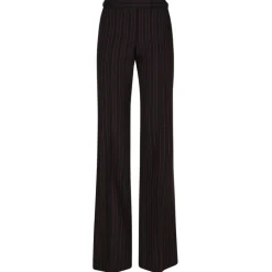 Alexander McQueen - Pinstriped Trousers - Black Burgundy - Alexander McQueen Exclusive Luxury Collection - Avvenice