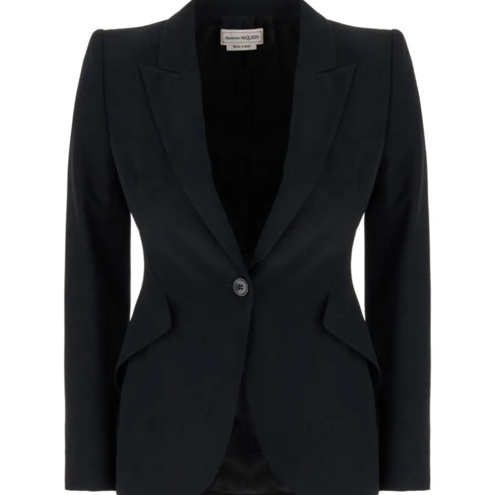 Alexander McQueen - Single Breasted Blazer - Black - Alexander McQueen Exclusive Luxury Collection - Avvenice