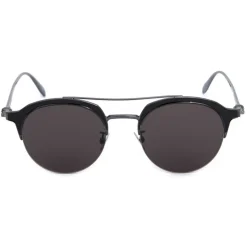 Alexander McQueen - Skull Panthos Metal Sunglasses - Ruthenium - Alexander McQueen Eyewear - Avvenice