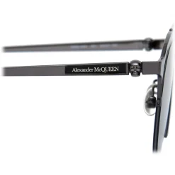 Alexander McQueen - Skull Panthos Metal Sunglasses - Ruthenium - Alexander McQueen Eyewear - Avvenice