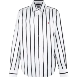Alexander McQueen - Skull Striped Shirt - White Black - Alexander McQueen Exclusive Luxury Collection - Avvenice