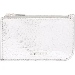 Alexander McQueen - Sling Zip Around Pouch - Silver - Alexander McQueen Exclusive Luxury Collection - Avvenice