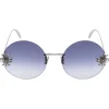 Alexander McQueen - Spider Jeweled Round Sunglasses - Gold Pink - Alexander McQueen Eyewear - Avvenice