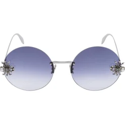 Alexander McQueen - Spider Jeweled Round Sunglasses - Gold Pink - Alexander McQueen Eyewear - Avvenice